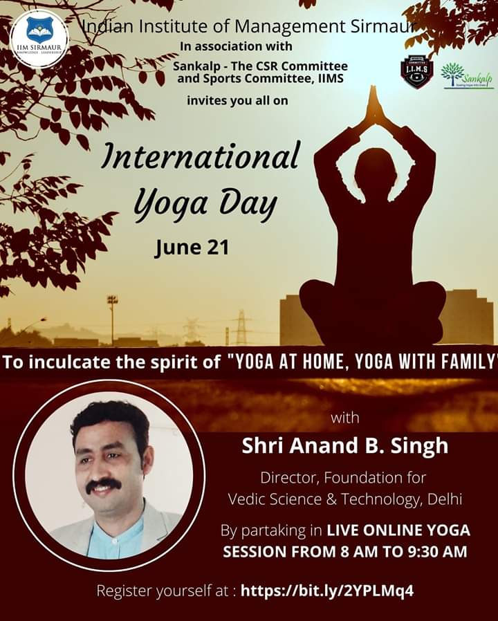 Yoga at Home, Yoga with Family (6th IYD @ IIM Sirmaur) | IIM Sirmaur ...